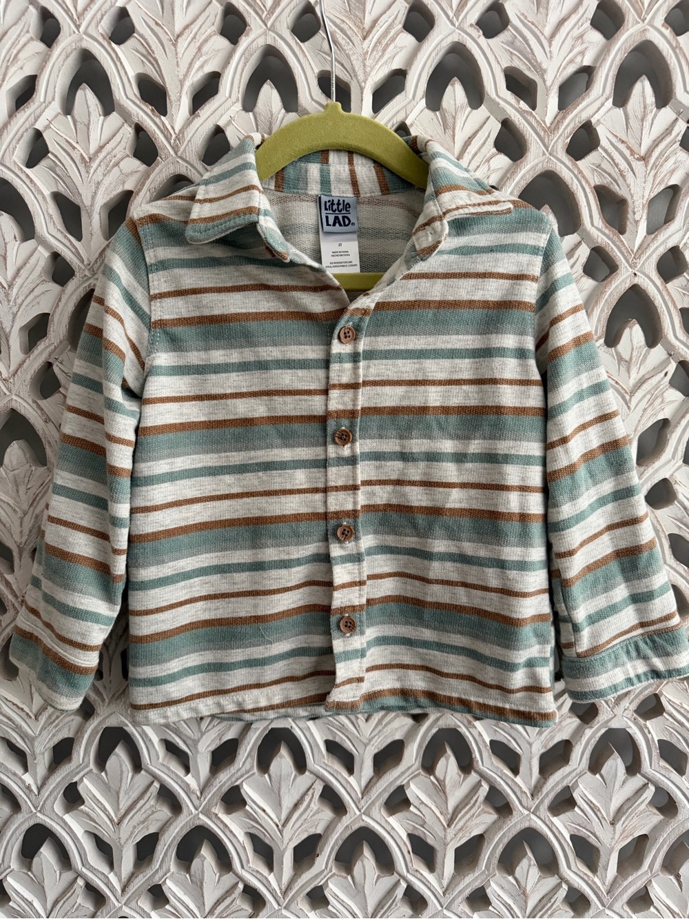 Little Lad 2T Striped Button-Down Shirt